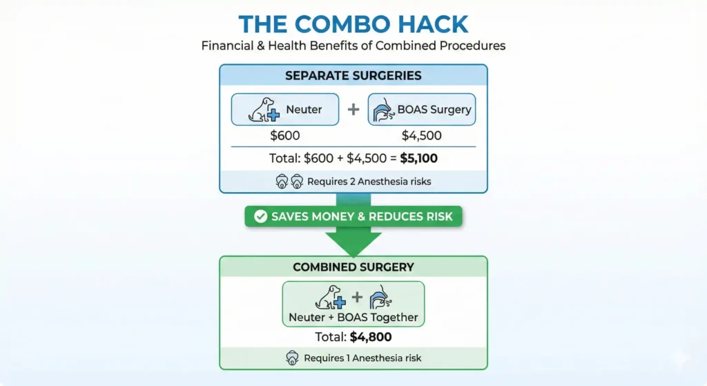 A financial comparison infographic titled 'The Combo Hack