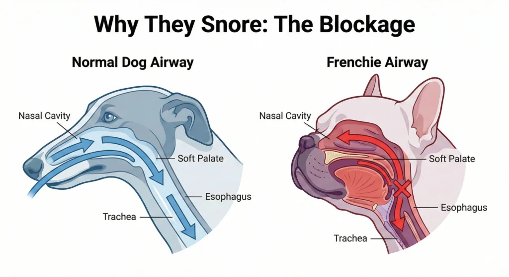 Why They Snore The Blockage. Clean, white background