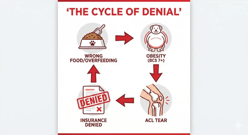 A vector infographic titled 'The Cycle of Denial'